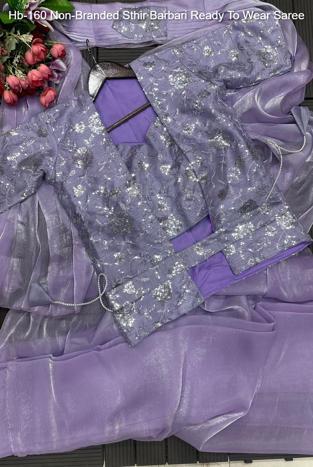 Hb-160 Non-Branded Sthir Barbari Ready To Wear Saree