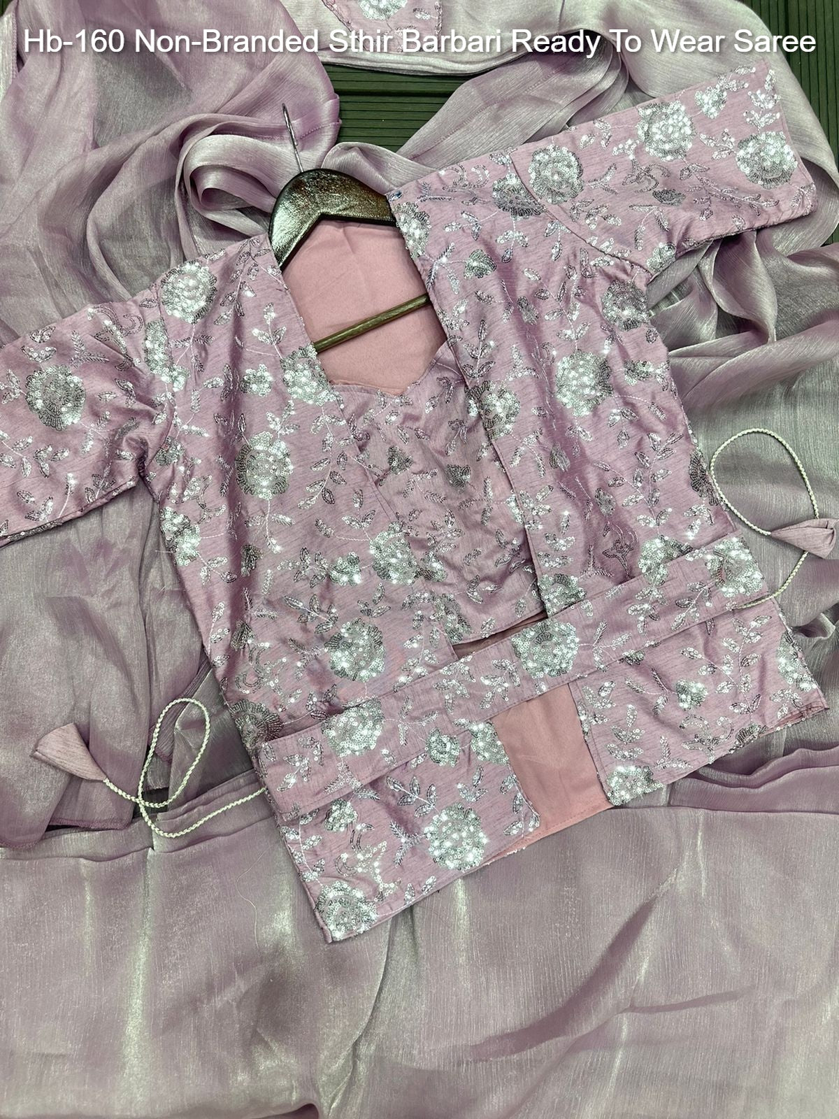 Hb-160 Non-Branded Sthir Barbari Ready To Wear Saree