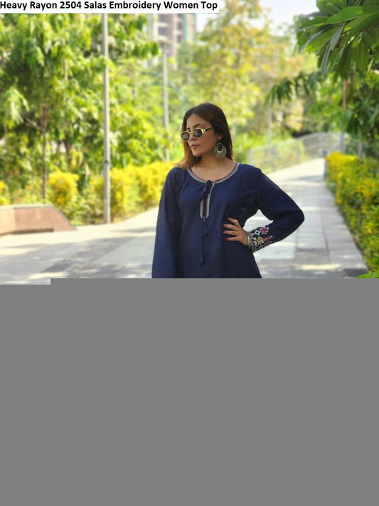 Heavy Rayon 2504 Salas Embroidery Women Top