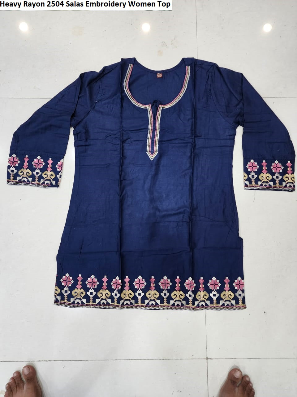 Heavy Rayon 2504 Salas Embroidery Women Top