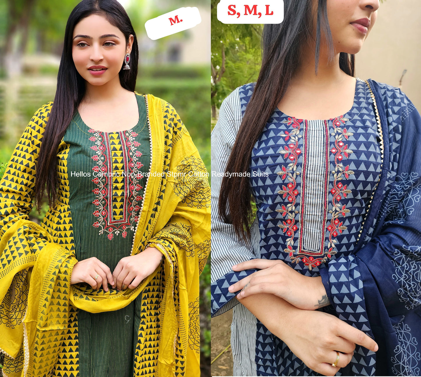 Hellos Cambric Non-Branded Stpmr Cotton Readymade Suits