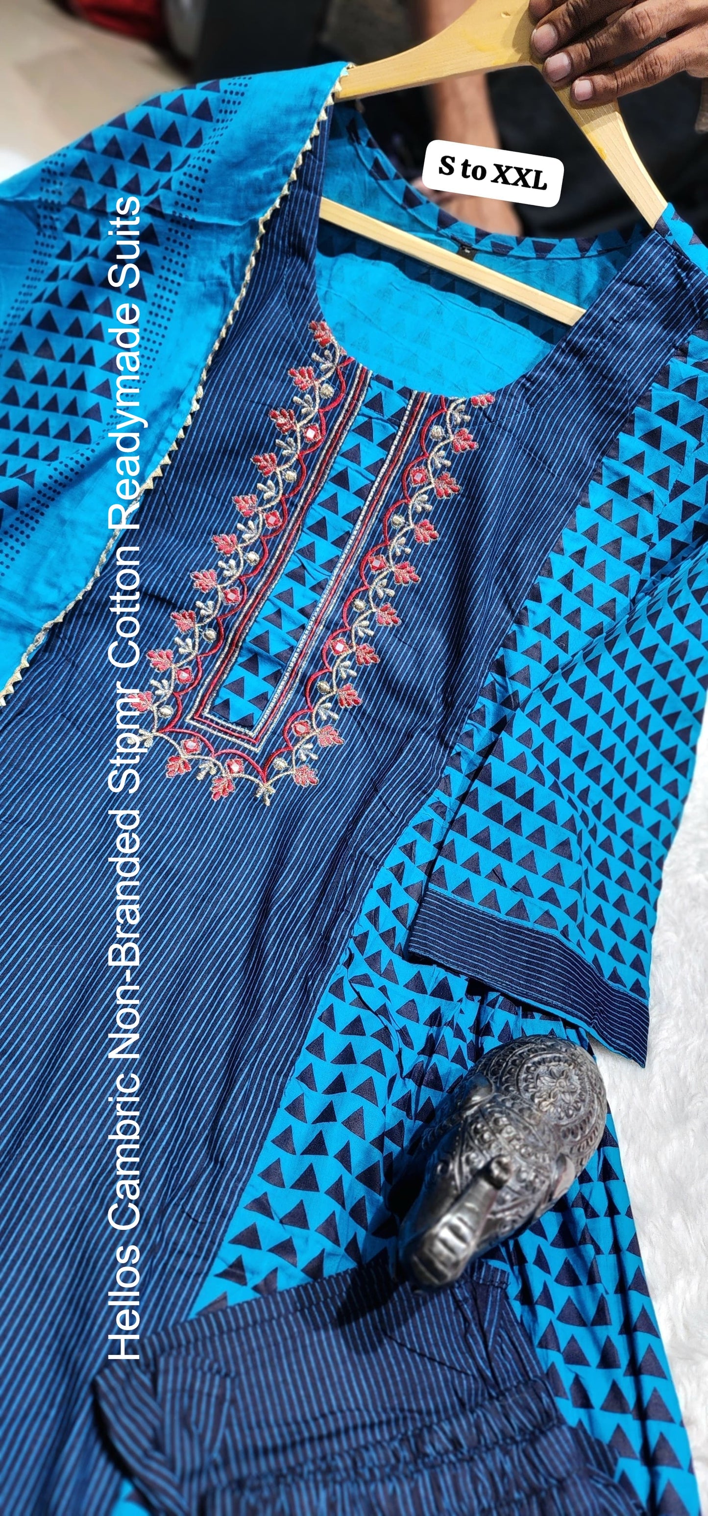 Hellos Cambric Non-Branded Stpmr Cotton Readymade Suits