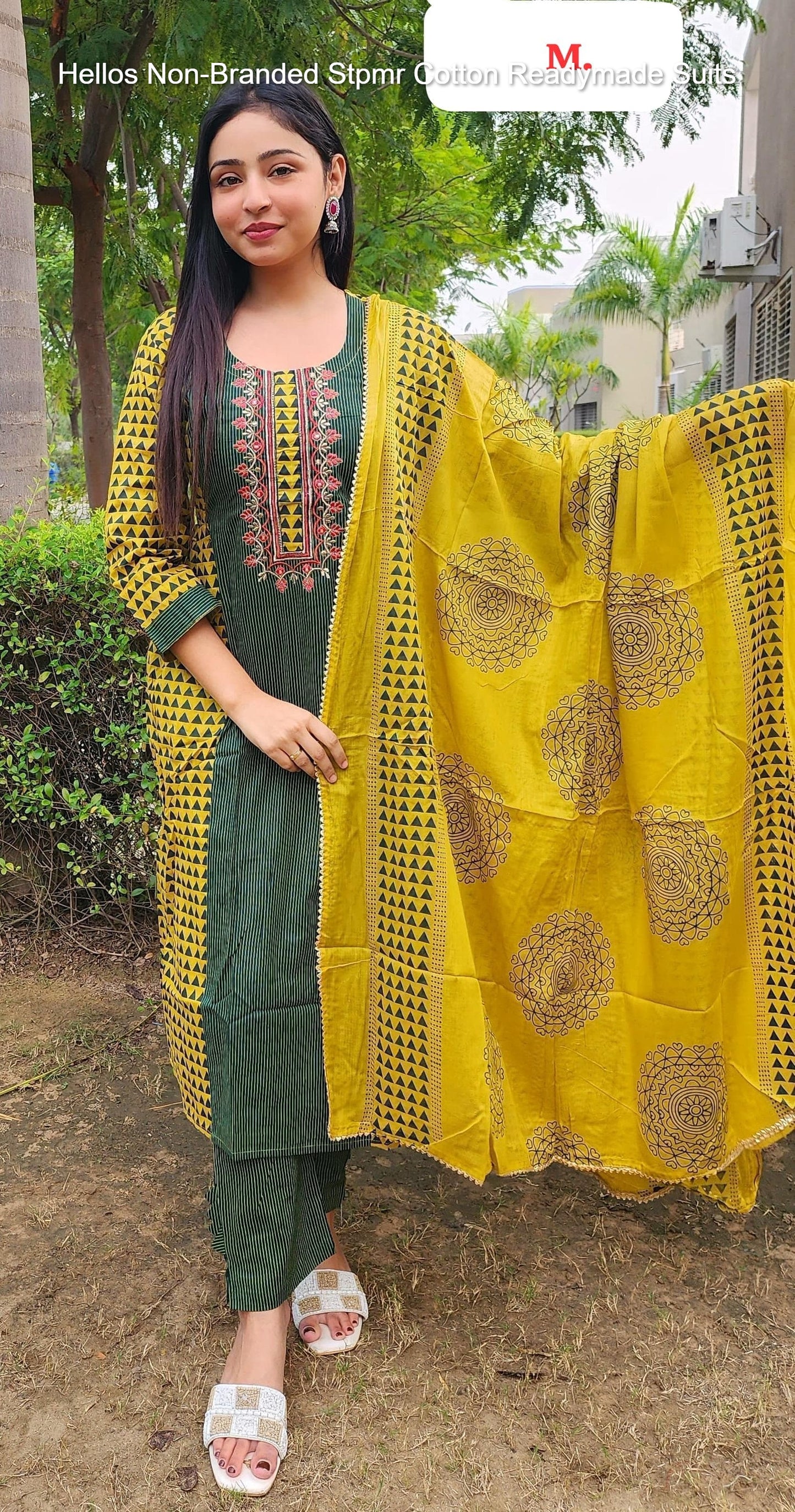 Hellos Non-Branded Stpmr Cotton Readymade Suits