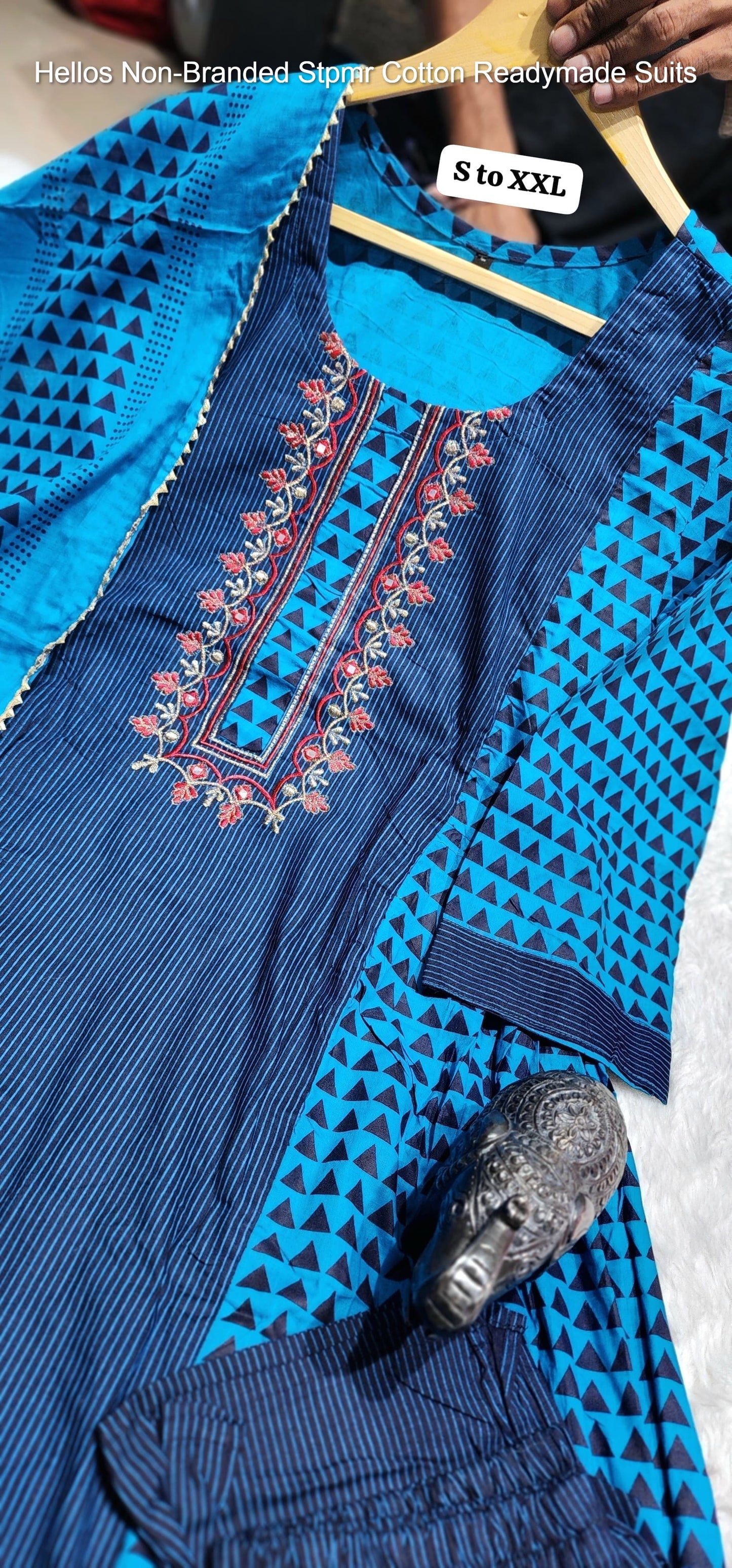 Hellos Non-Branded Stpmr Cotton Readymade Suits