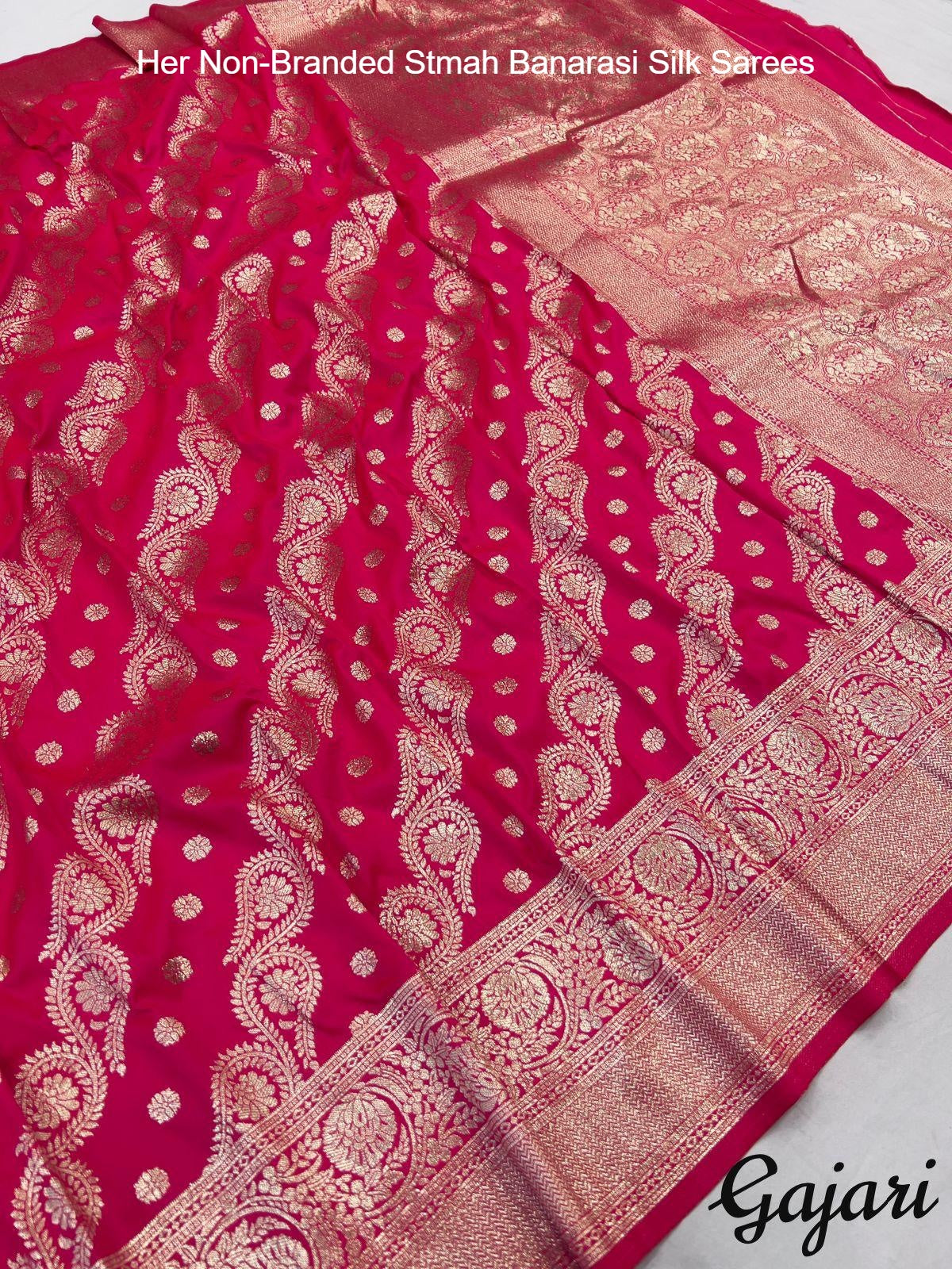 Her Non-Branded Stmah Banarasi Silk Sarees