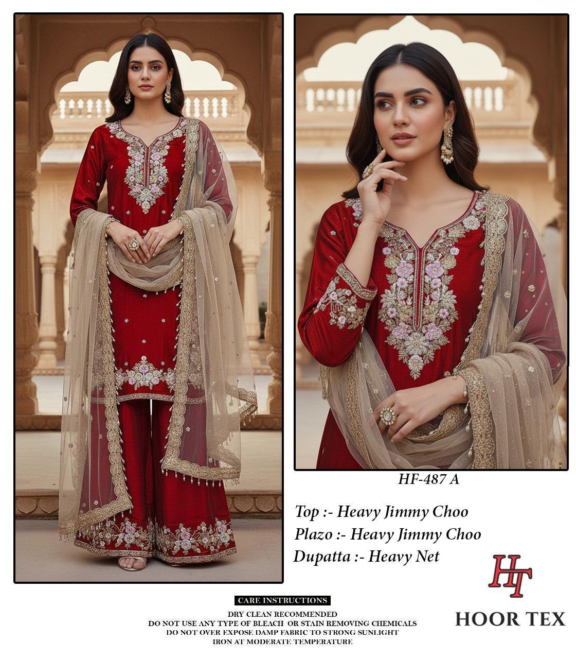 Hf-487-A Hoor Tex Jimmy Choo Pakistani Readymade Suits