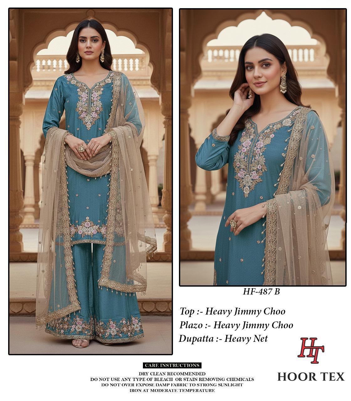 Hf-487-B Hoor Tex Jimmy Choo Pakistani Readymade Suits