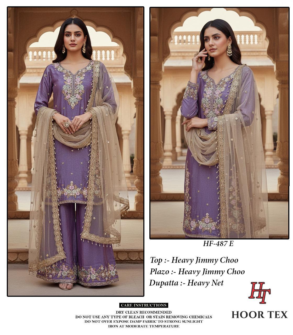 Hf-487-E Hoor Tex Jimmy Choo Pakistani Readymade Suits