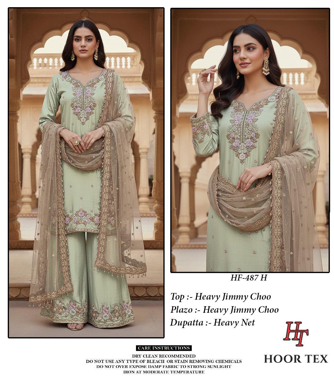 Hf-487-H Hoor Tex Jimmy Choo Pakistani Readymade Suits