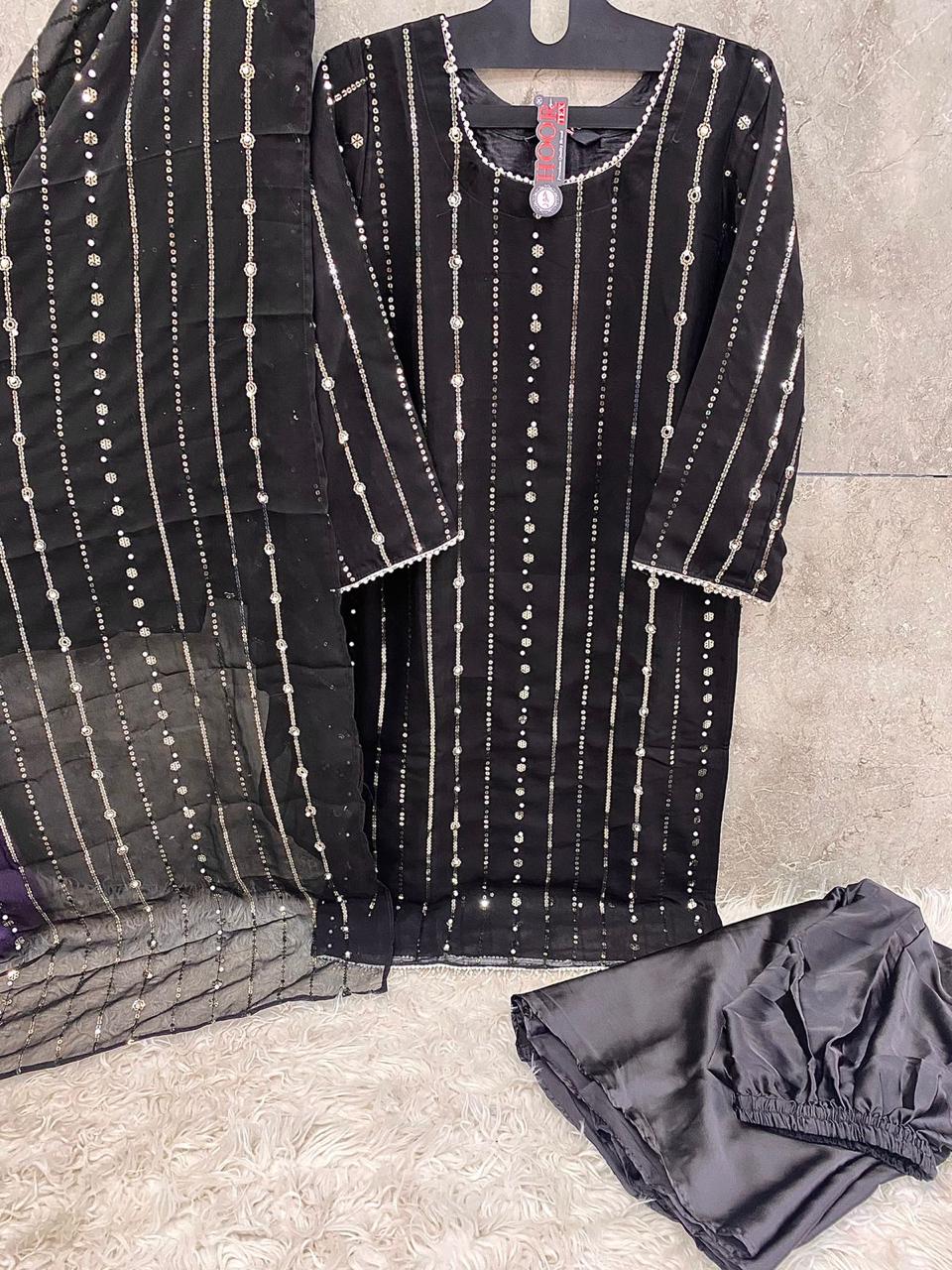 Hf-67A Hoor Tex Georgette Pakistani Readymade Suits