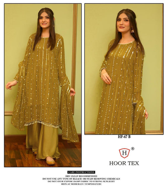 Hf-67B Hoor Tex Georgette Pakistani Readymade Suits