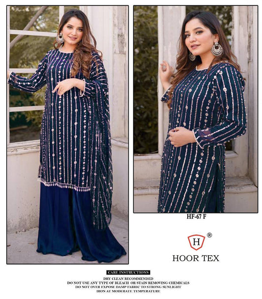 Hf-67F Hoor Tex Georgette Pakistani Readymade Suits