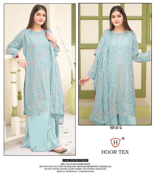 Hf-67G Hoor Tex Georgette Pakistani Readymade Suits