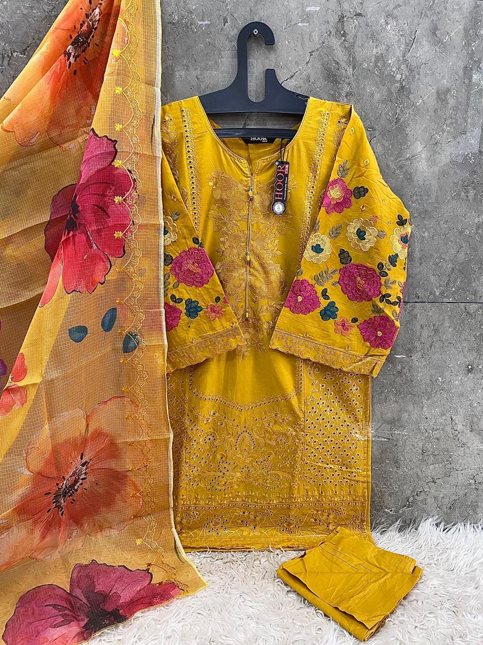 Hf-79A Hoor Tex Cotton Pakistani Readymade Suits