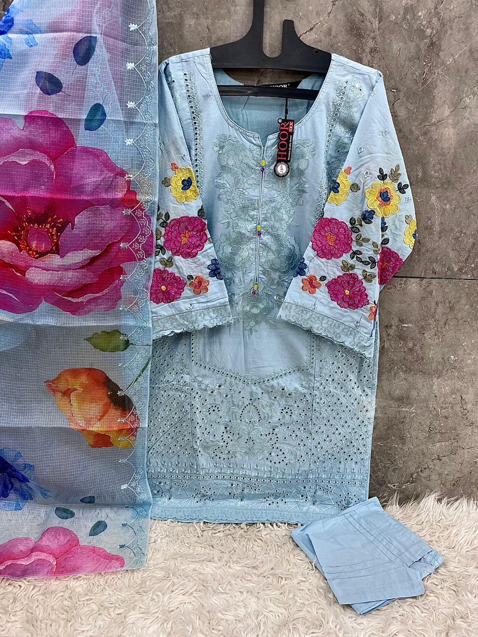 Hf-79B Hoor Tex Cotton Pakistani Readymade Suits