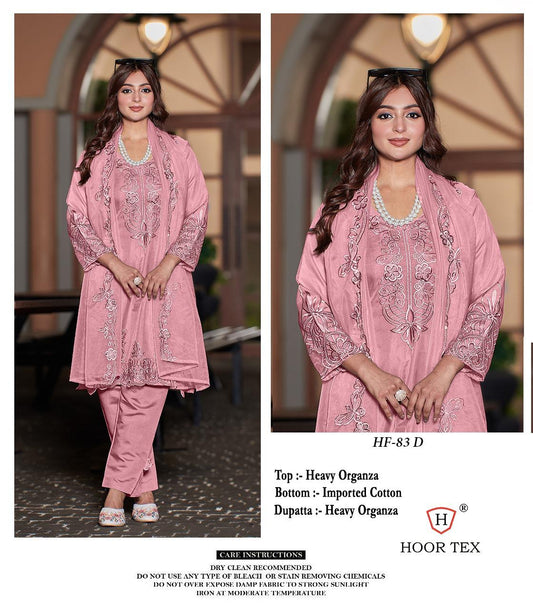 Hf-83D Hoor Tex Organza Pakistani Readymade Suits