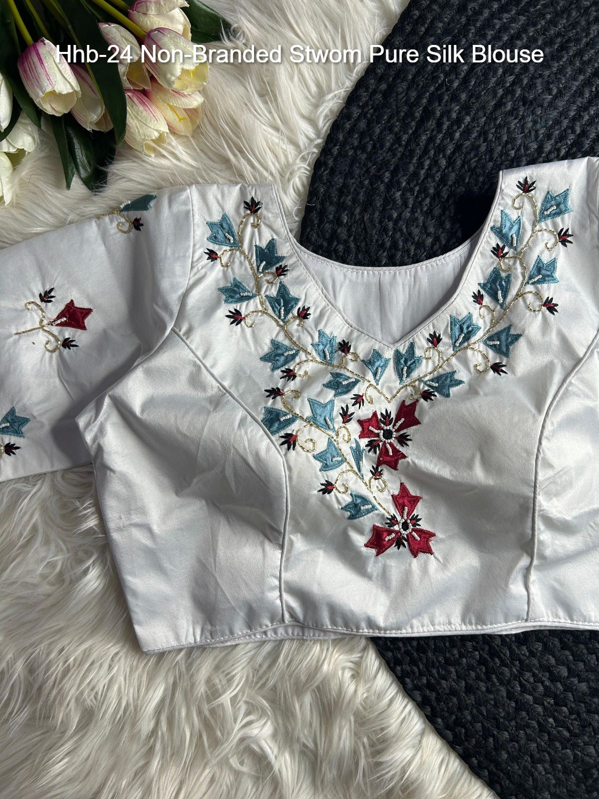 Hhb-24 Non-Branded Stwom Pure Silk Blouse