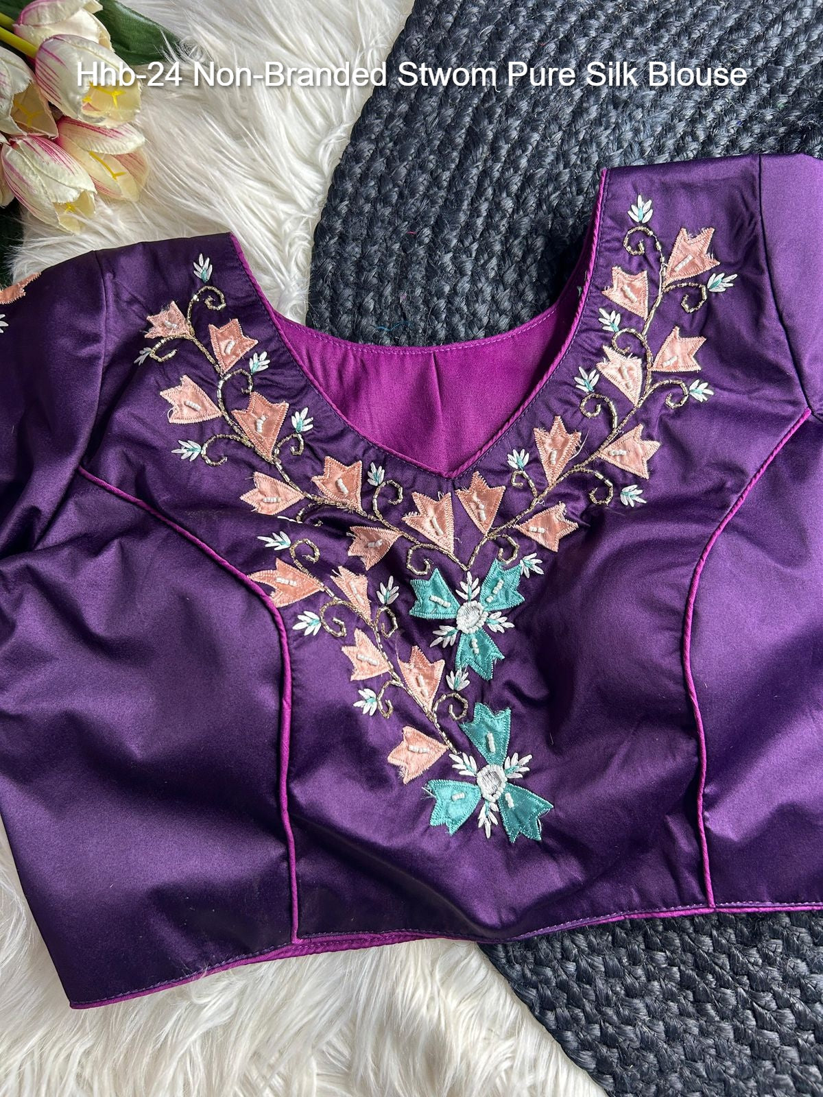 Hhb-24 Non-Branded Stwom Pure Silk Blouse