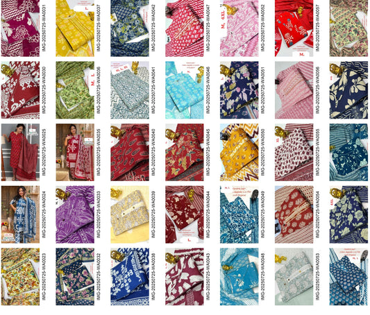 Hi V Neck Non-Branded Stpmr Cotton Readymade Suits