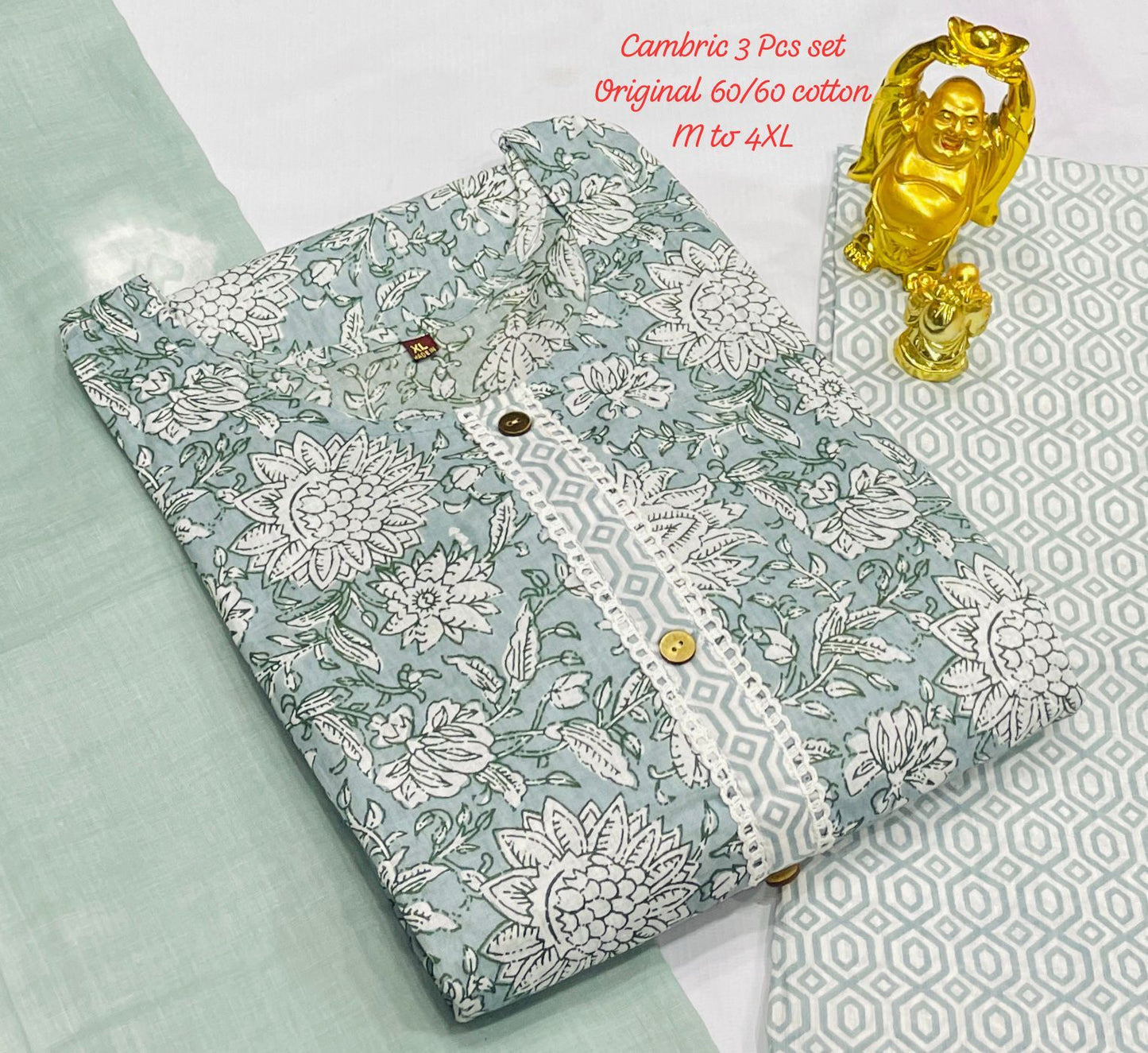 Hi V Neck Non-Branded Stpmr Cotton Readymade Suits
