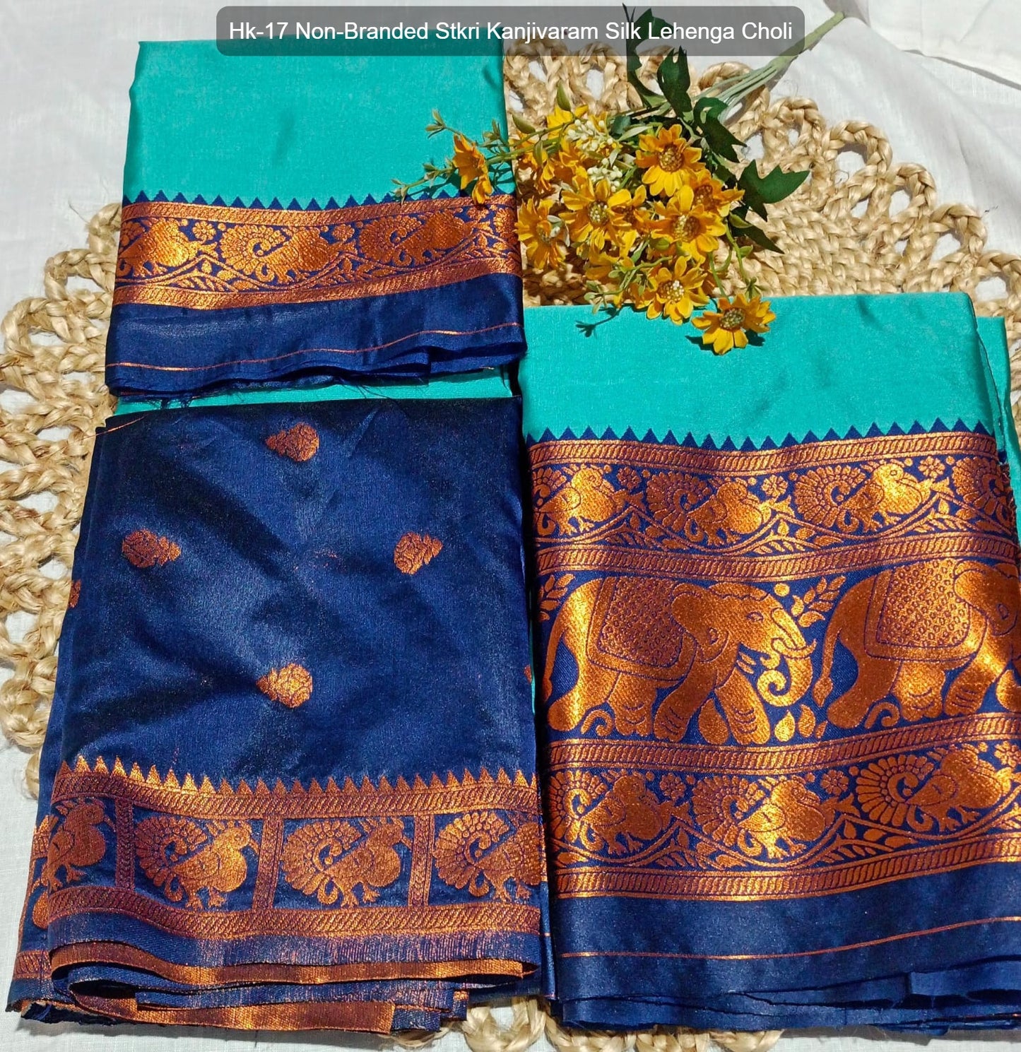 Hk-17 Non-Branded Stkri Kanjivaram Silk Lehenga Choli