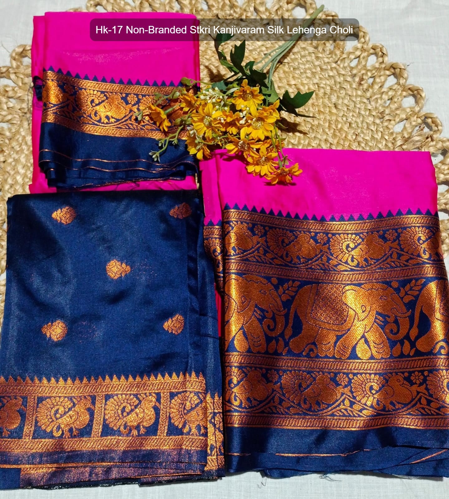 Hk-17 Non-Branded Stkri Kanjivaram Silk Lehenga Choli