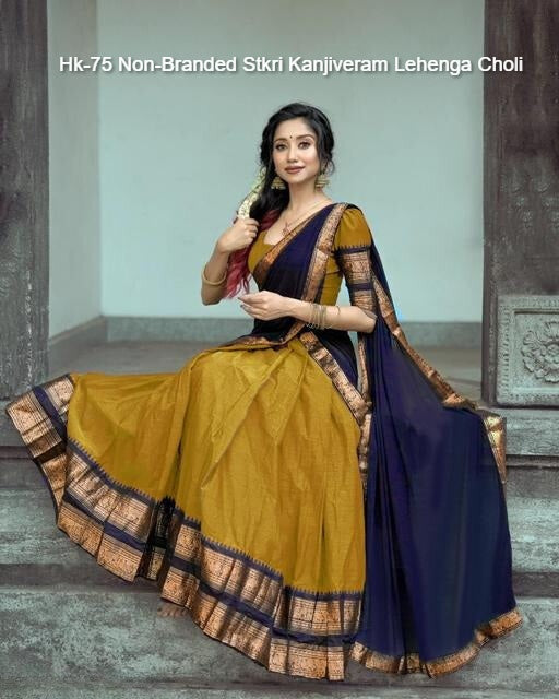 Hk-75 Non-Branded Stkri Kanjiveram Lehenga Choli