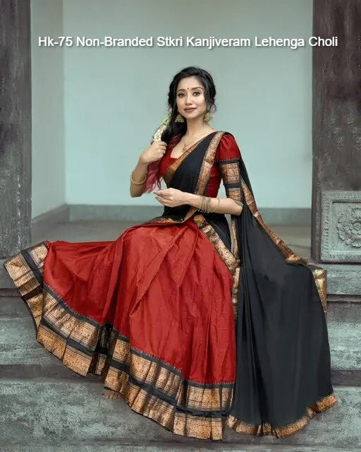 Hk-75 Non-Branded Stkri Kanjiveram Lehenga Choli