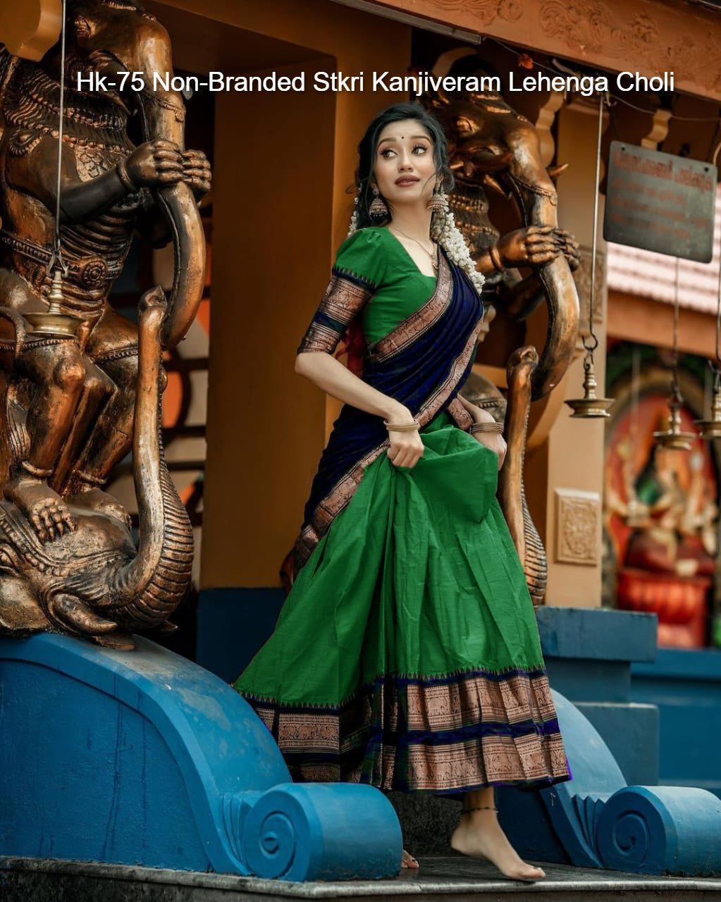 Hk-75 Non-Branded Stkri Kanjiveram Lehenga Choli