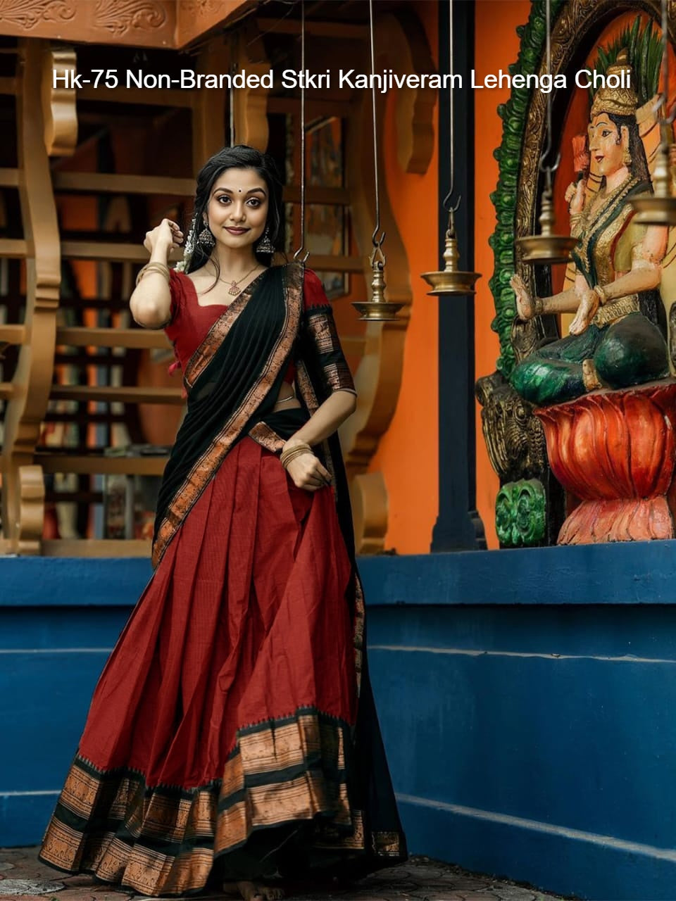 Hk-75 Non-Branded Stkri Kanjiveram Lehenga Choli