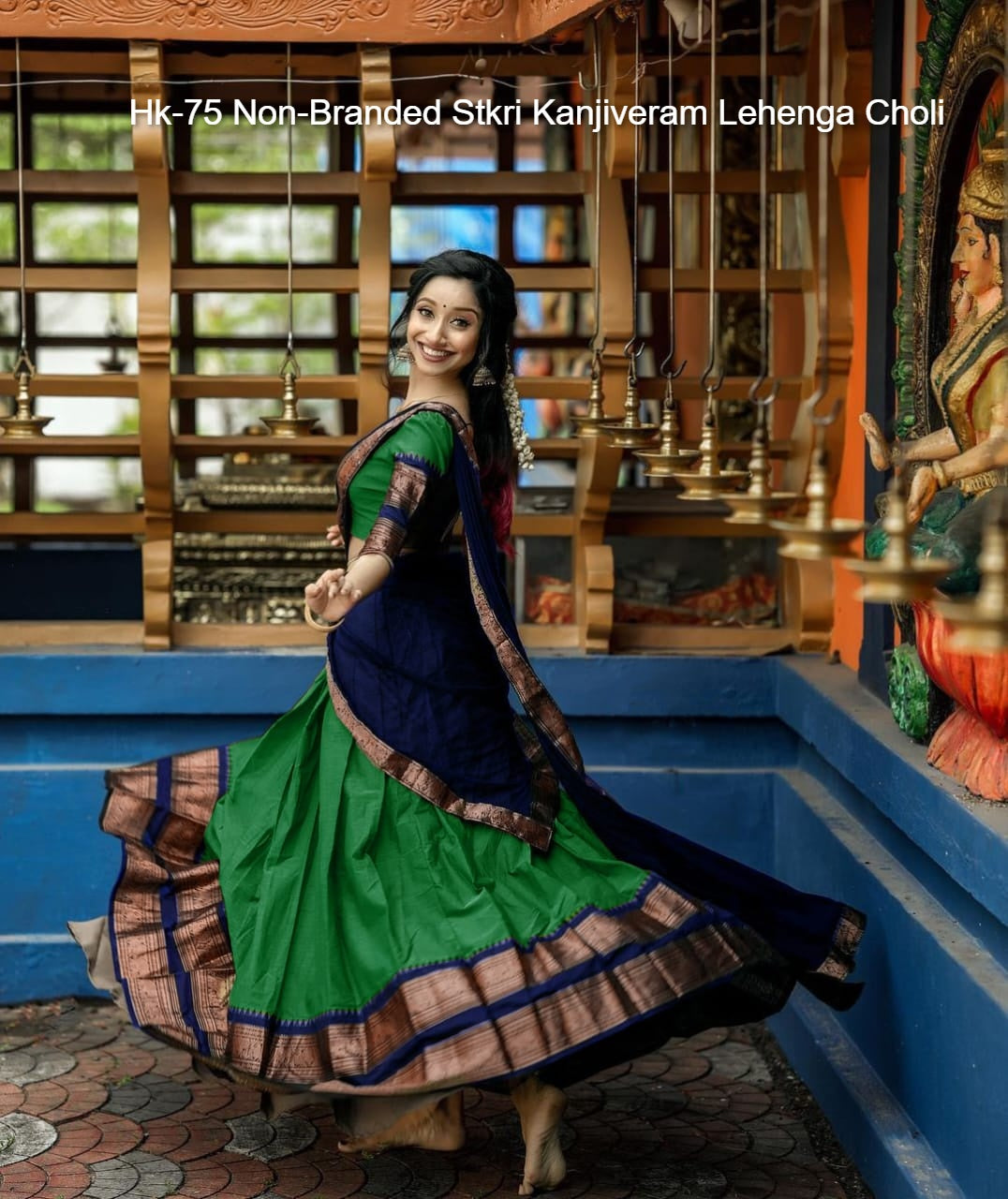 Hk-75 Non-Branded Stkri Kanjiveram Lehenga Choli