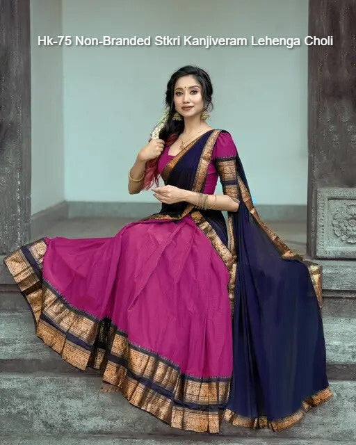 Hk-75 Non-Branded Stkri Kanjiveram Lehenga Choli