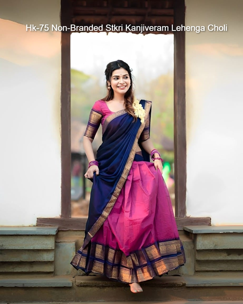 Hk-75 Non-Branded Stkri Kanjiveram Lehenga Choli
