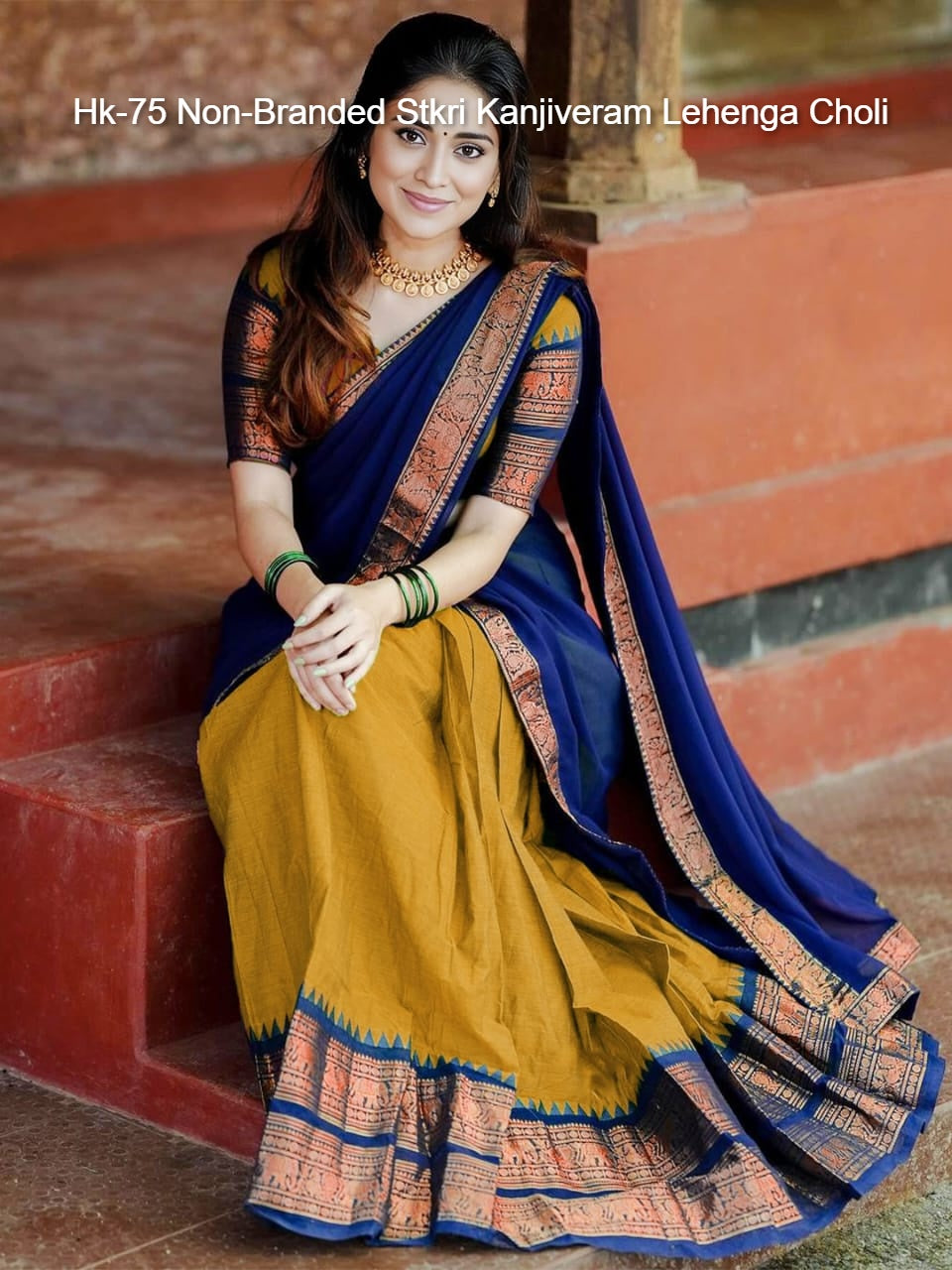 Hk-75 Non-Branded Stkri Kanjiveram Lehenga Choli