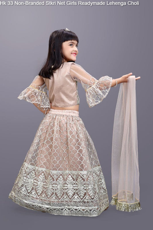 Hk 33 Non-Branded Stkri Net Girls Readymade Lehenga Choli