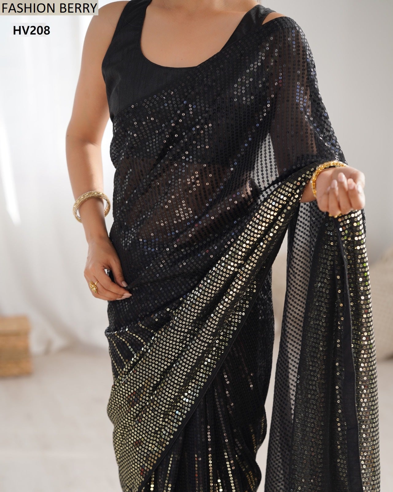 Hv208 Meena Fashion Berry Silk Sarees