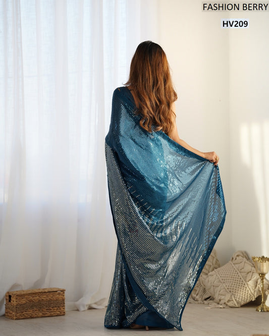 Hv209 Meena Fashion Berry Silk Sarees