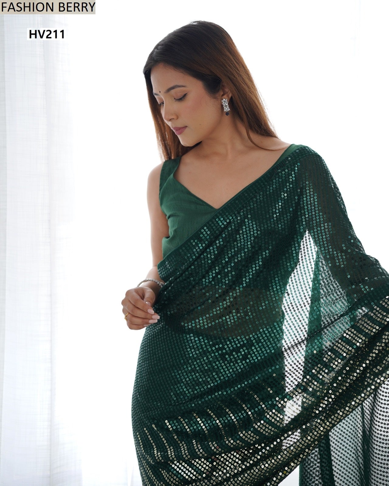 Hv211 Meena Fashion Berry Silk Sarees