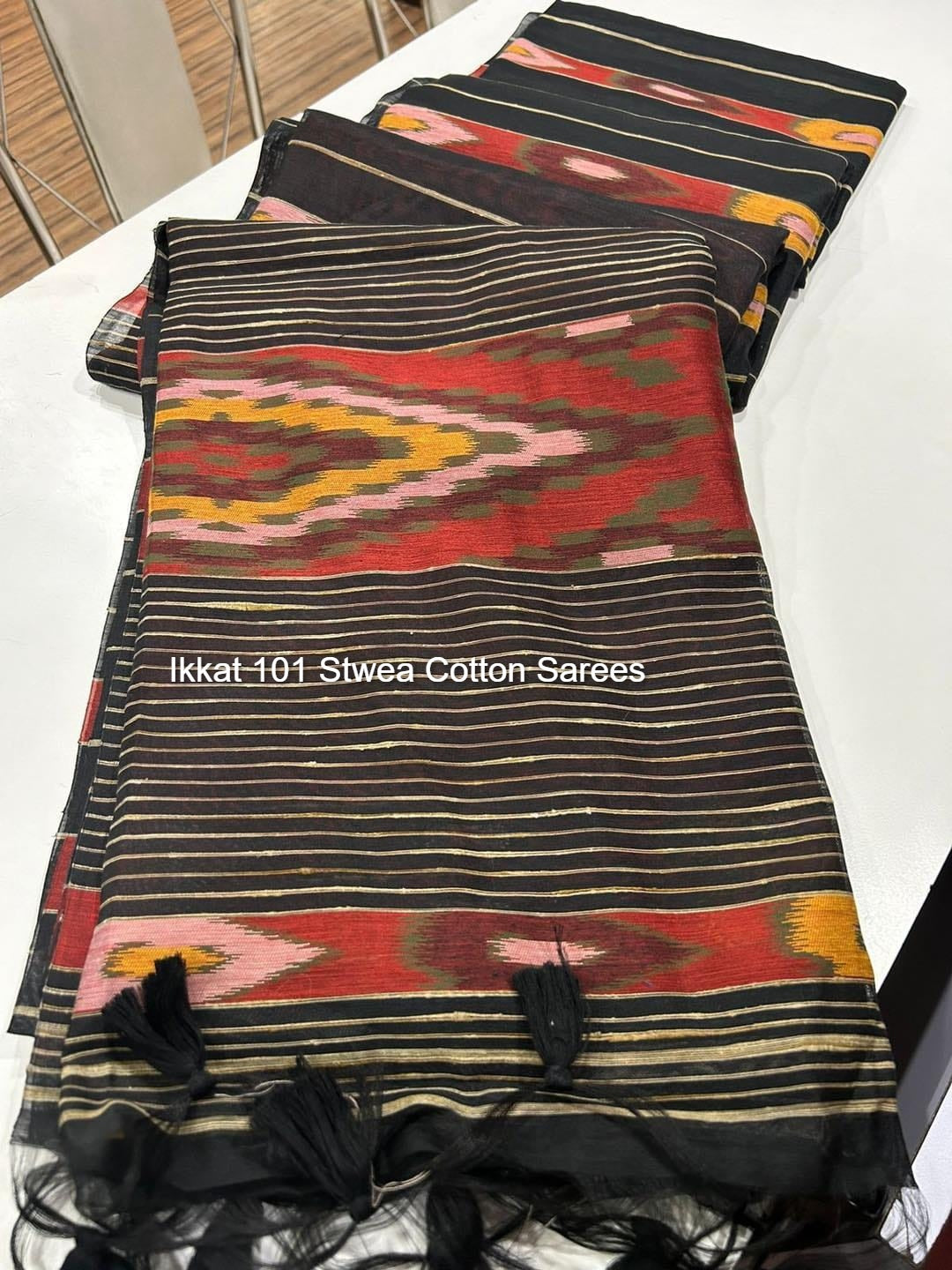 Ikkat 101 Stwea Cotton Sarees