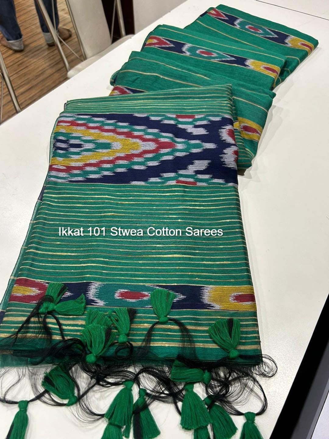 Ikkat 101 Stwea Cotton Sarees