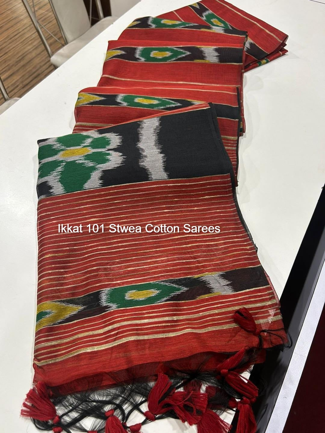 Ikkat 101 Stwea Cotton Sarees