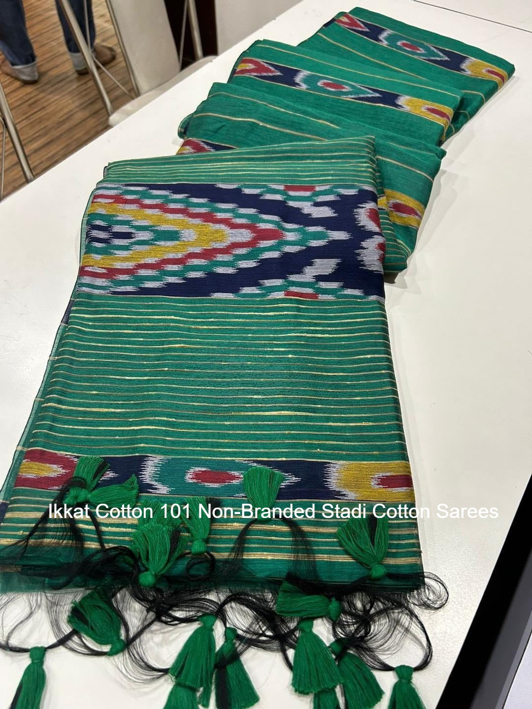 Ikkat Cotton 101 Non-Branded Stadi Cotton Sarees