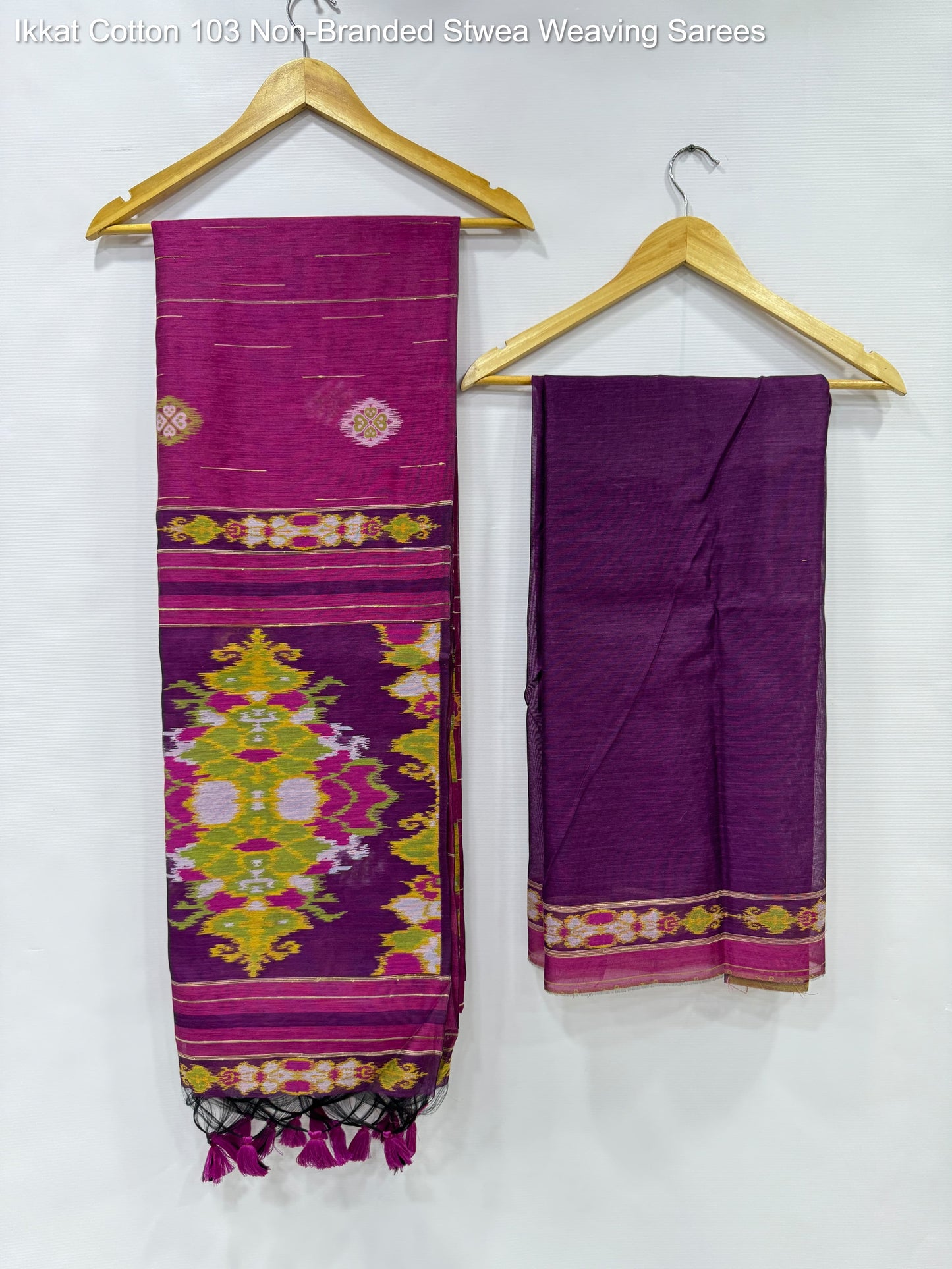 Ikkat Cotton 103 Non-Branded Stwea Weaving Sarees