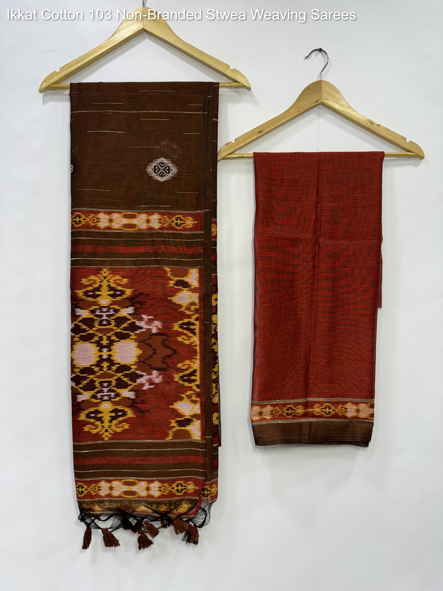 Ikkat Cotton 103 Non-Branded Stwea Weaving Sarees