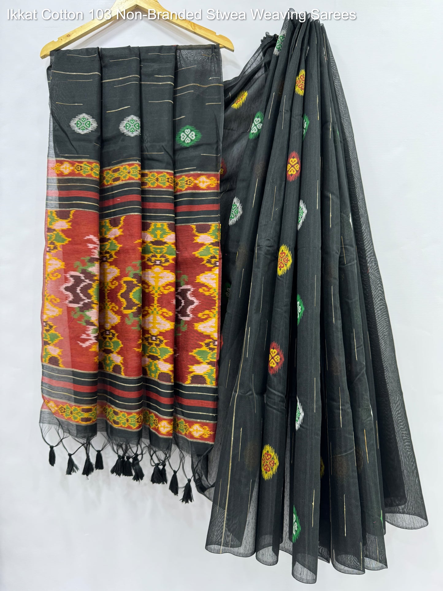Ikkat Cotton 103 Non-Branded Stwea Weaving Sarees
