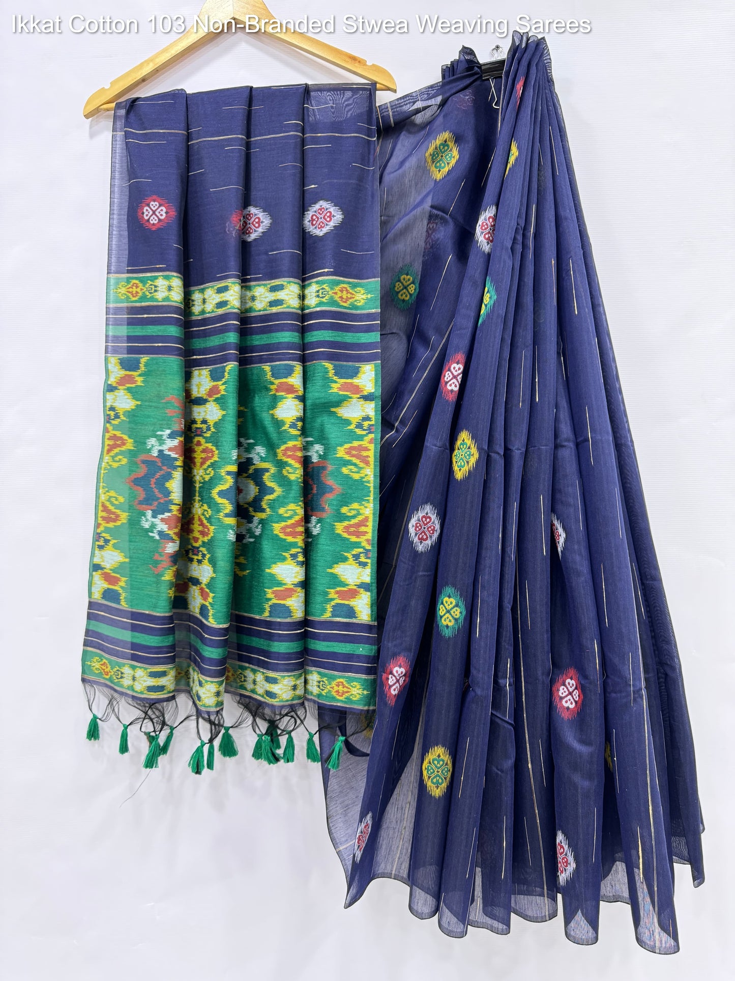 Ikkat Cotton 103 Non-Branded Stwea Weaving Sarees