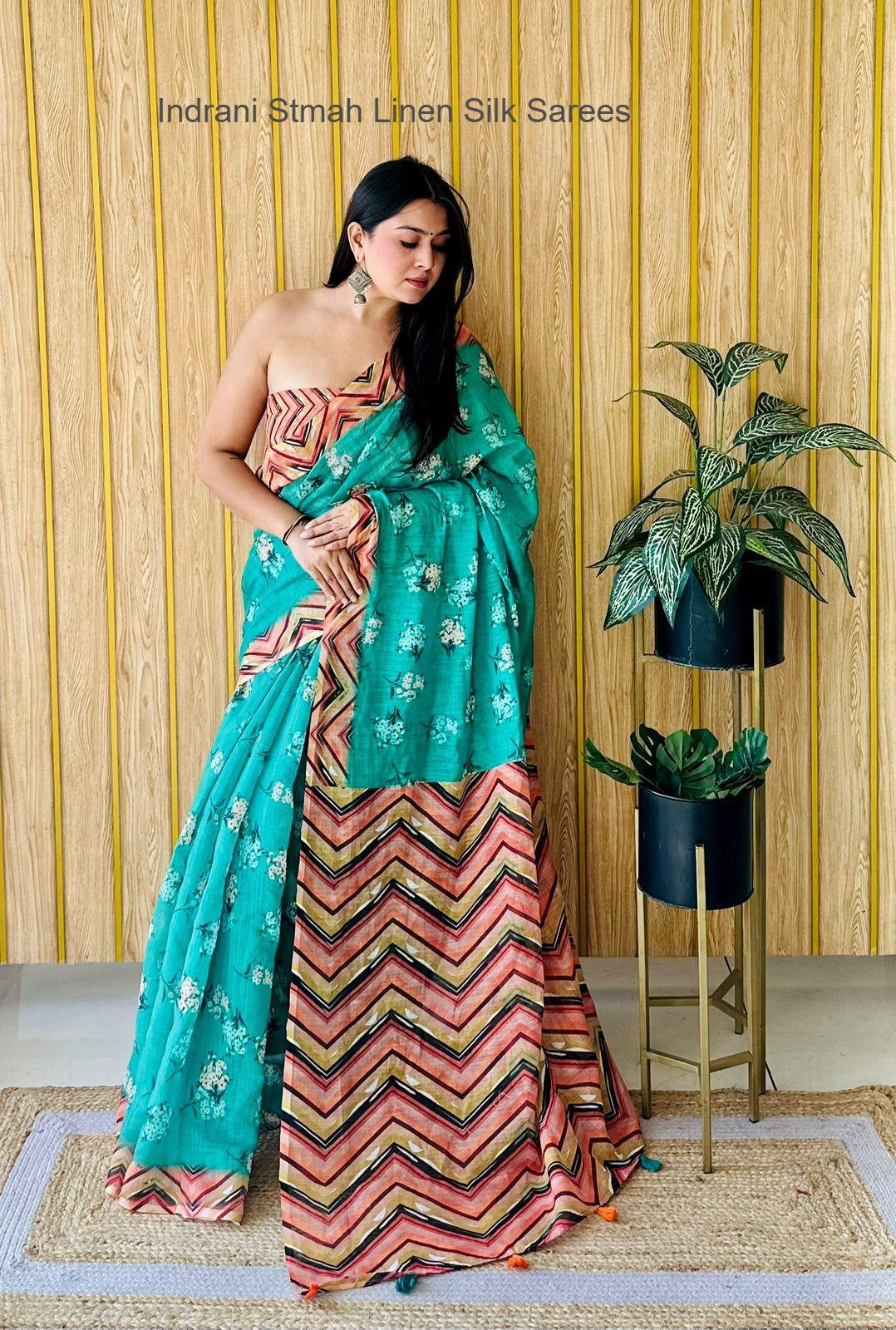 Indrani Stmah Linen Silk Sarees