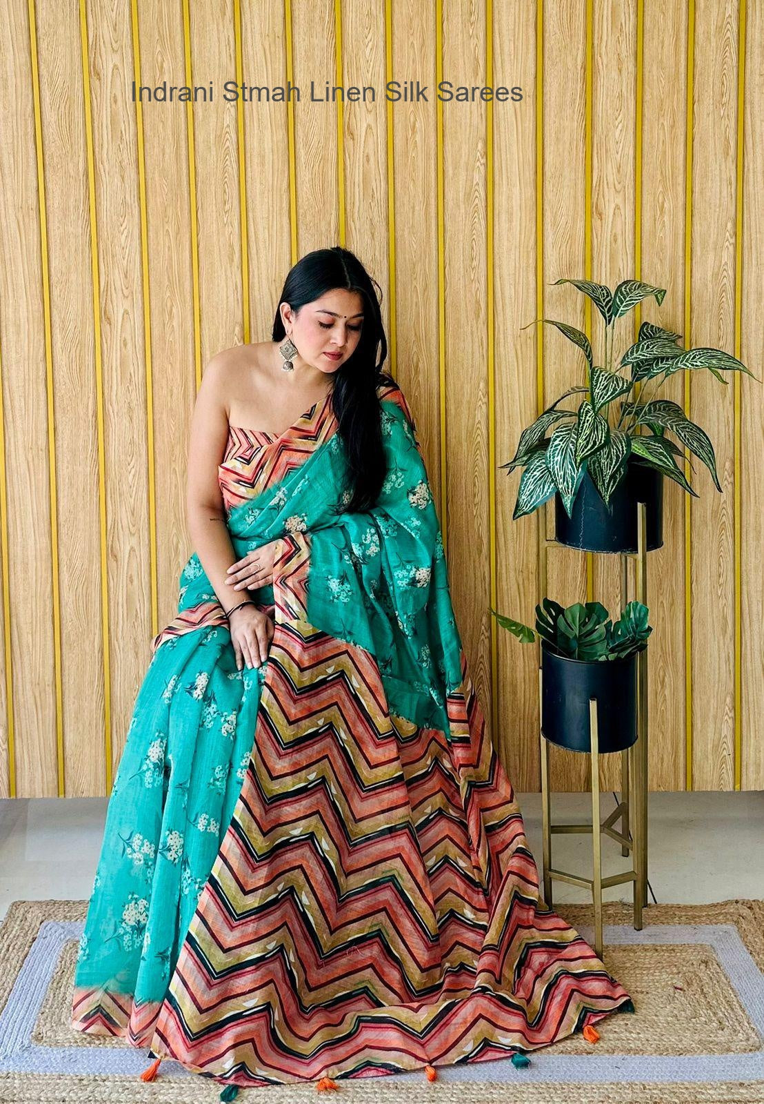 Indrani Stmah Linen Silk Sarees