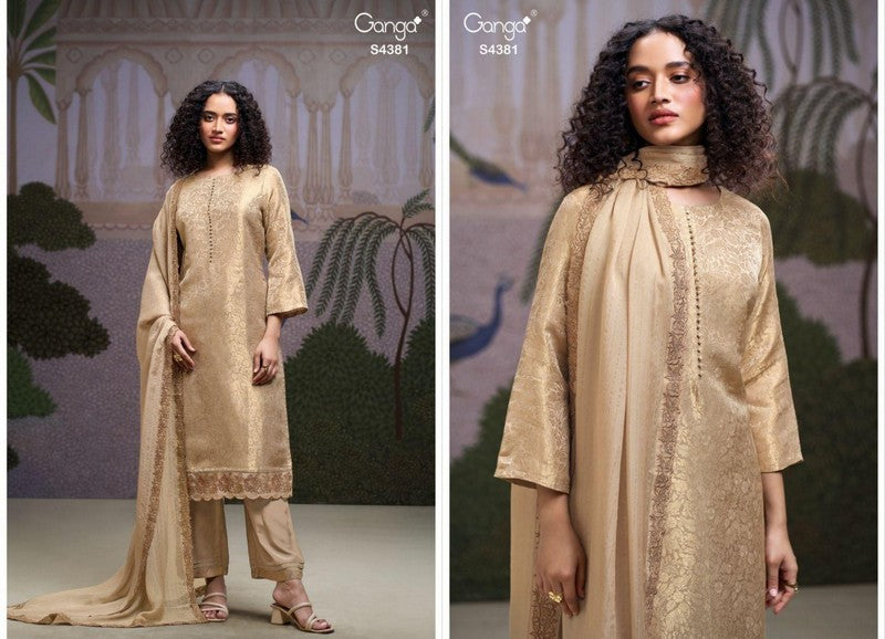 Ivra S4381 Ganga Pure Bemberg Silk Unstitched Suits