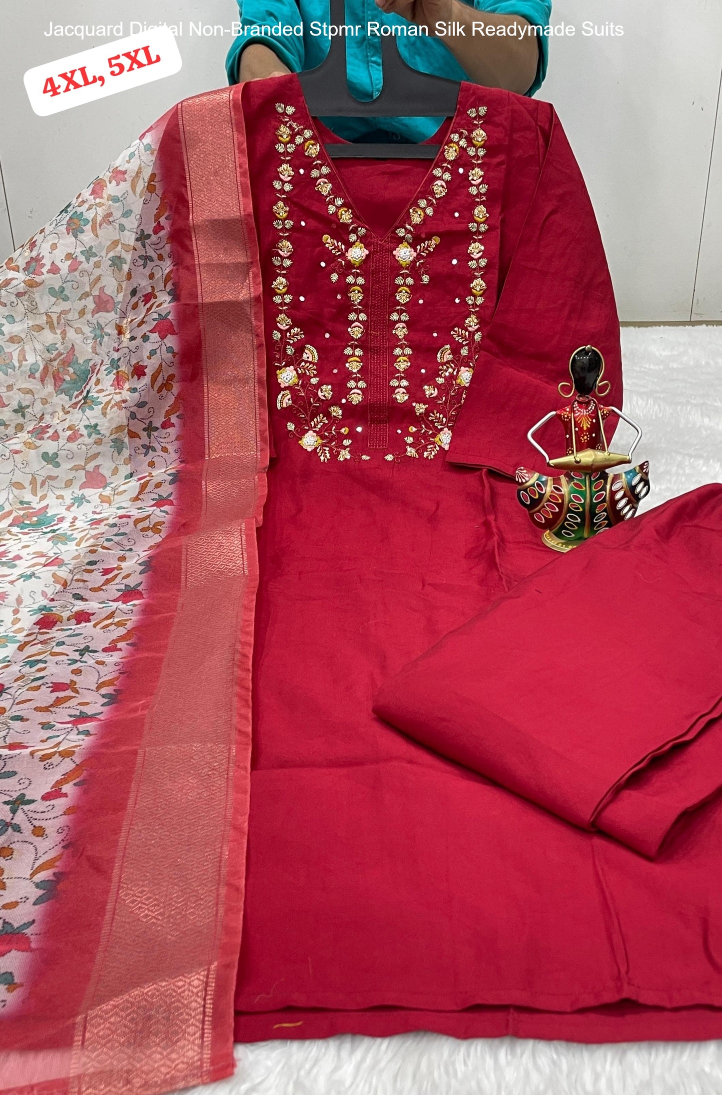 Jacquard Digital Non-Branded Stpmr Roman Silk Readymade Suits